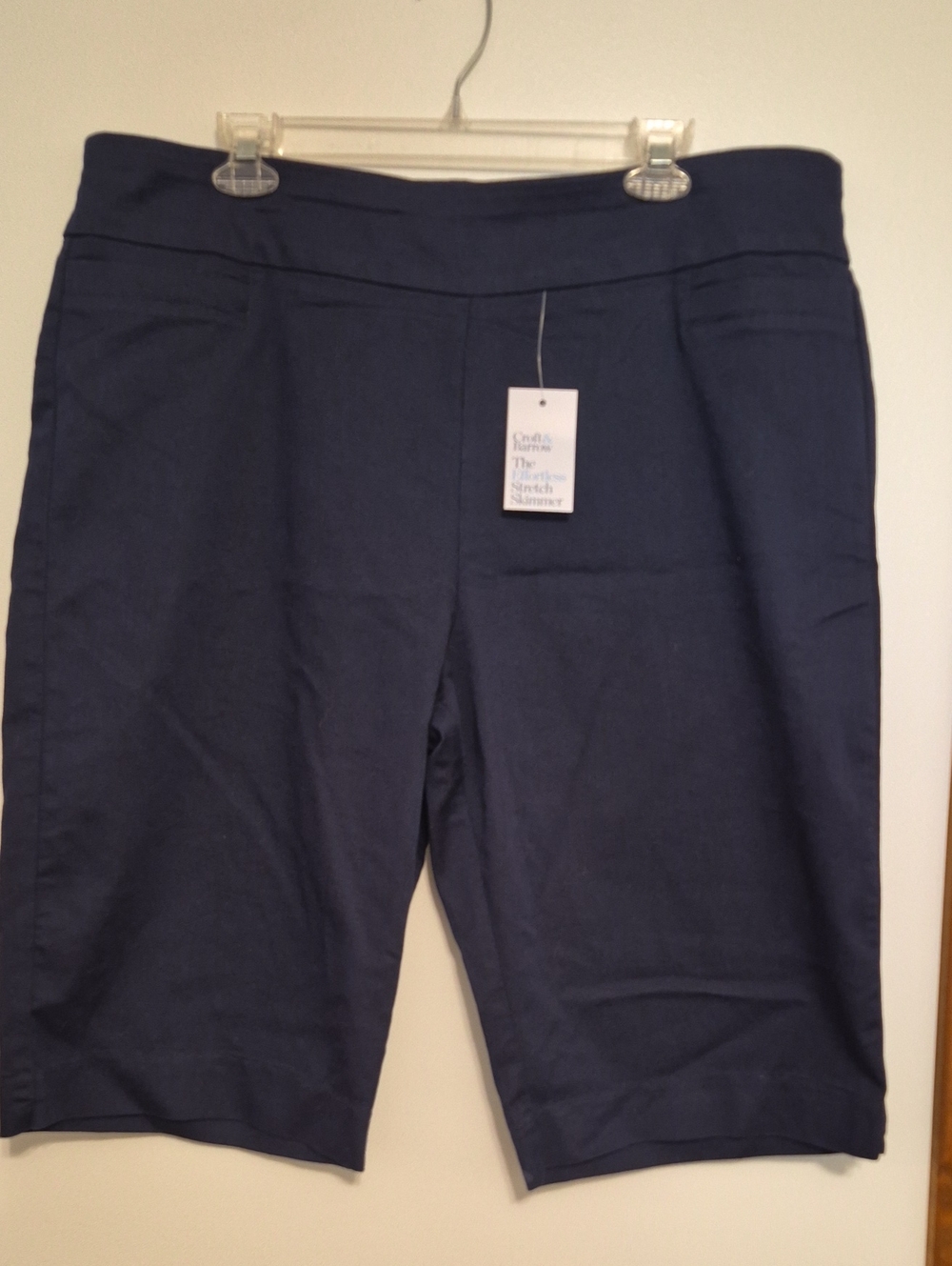 NWT Croft & Barrow Navy Logo Casual Skimmer Shorts Sz 18
